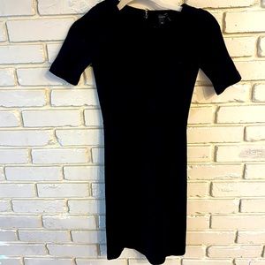 J. Crew Black Wool Blend Mini Dress in Size 00